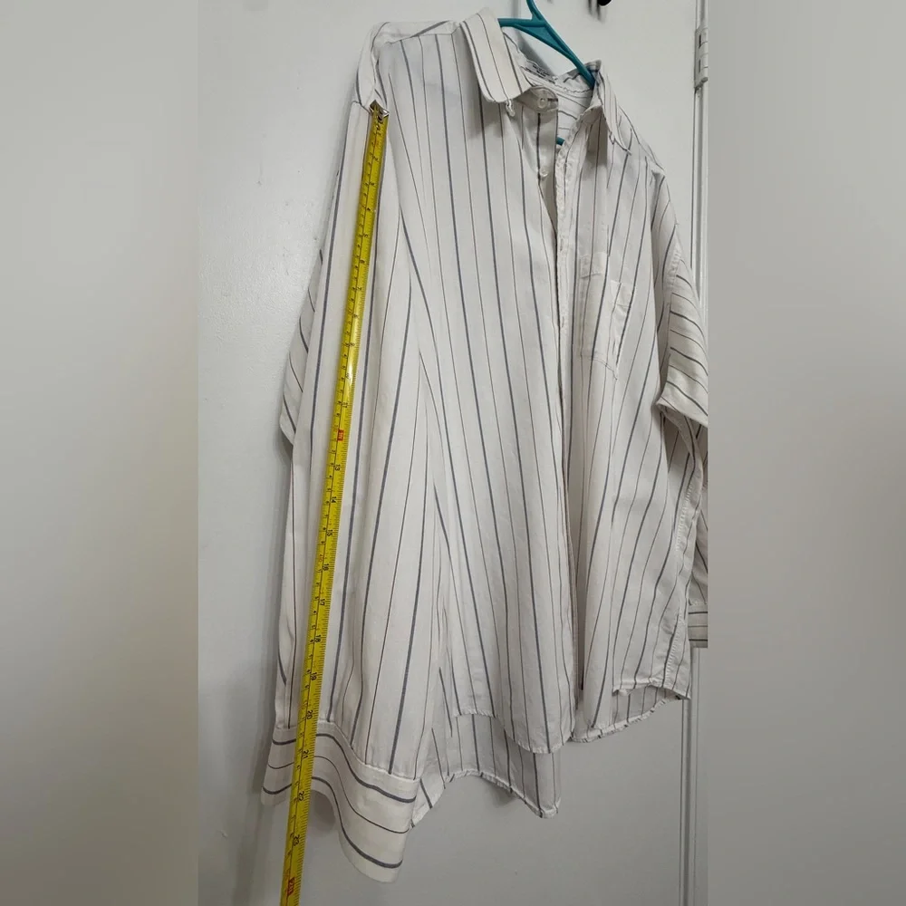 Vintage Pierre Balmain 17.5 34 Striped Dress Shirt Made In Canada XL - Picture 7 of 8